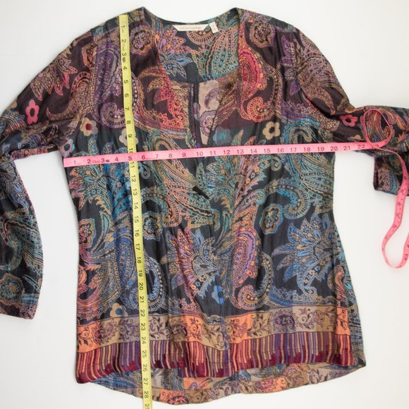 Soft Surroundings Paloma Jacket Jacquard Paisley Embroidered Colorful Size Small - Picture 6 of 6
